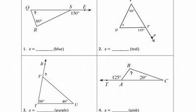 The Exterior Angle Theorem Worksheet Answer Key With Work