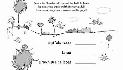 The Lorax Earth Day Worksheet