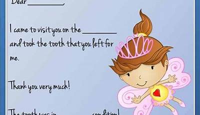 Tooth Fairy Note Printable