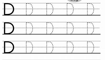 Trace Letter D Worksheets