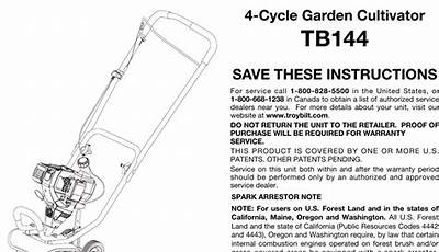 Troy Bilt Tb146Ec Manual