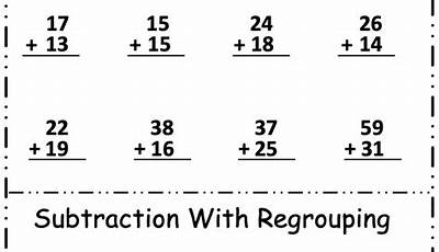 Two Digit Addition And Subtraction With Regrouping