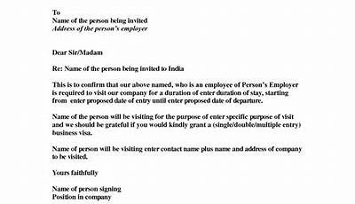 Uk Invitation Letter Sample