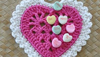 Valentine's Day Crochet Granny Square