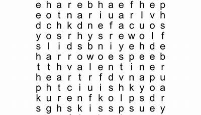 Valentine's Word Search Printable