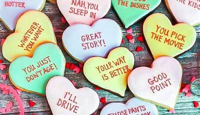 Valentine Conversation Heart Cookies