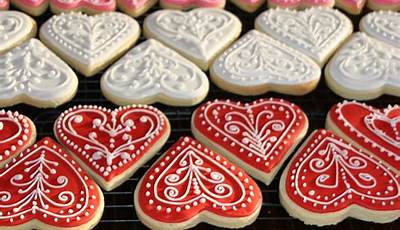 Valentine Cookies Decorated For Him