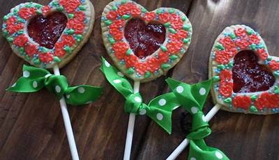 Valentine Cookies On A Stick