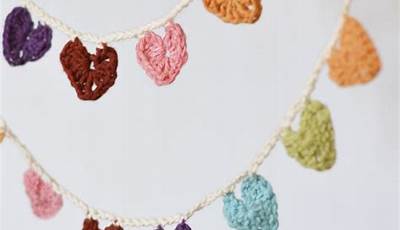 Valentine Crochet Bunting