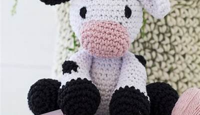 Valentine Crochet Cow