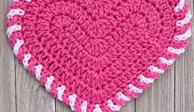 Valentine Crochet Dishcloth