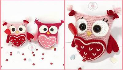Valentine Crochet Owl