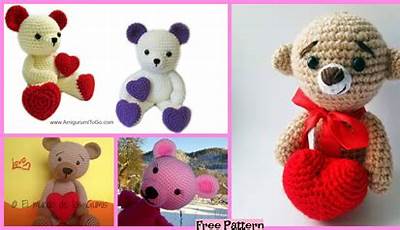 Valentine Crochet Patterns Free Teddy Bears