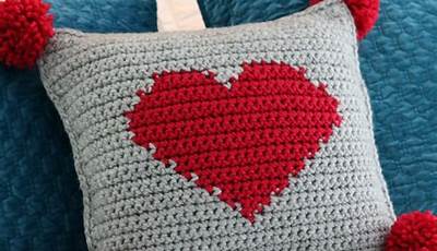 Valentine Crochet Pillow