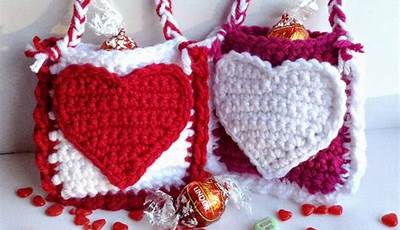 Valentine Crochet Pouch