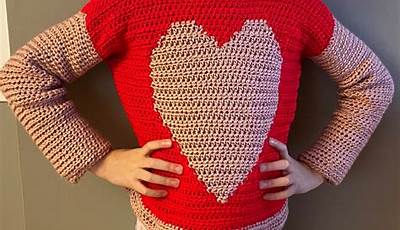 Valentine Crochet Sweater