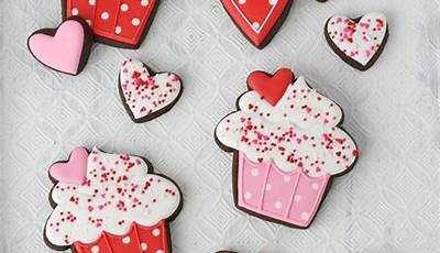 Valentine Cupcake Sugar Cookies