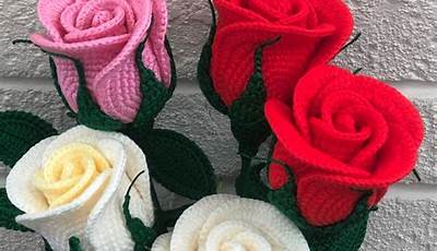 Valentine Day Crochet Bouquet