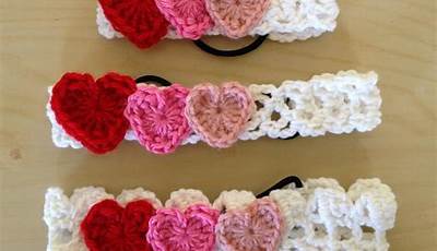 Valentine Day Crochet Headband