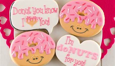 Valentine Donut Cookies Decorated