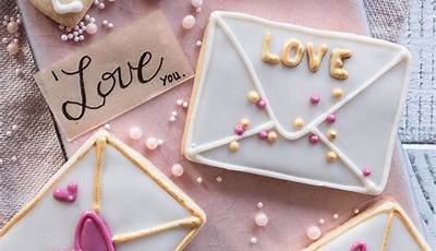 Valentine Envelope Cookies Decorated