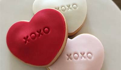 Valentine Fondant Cookies