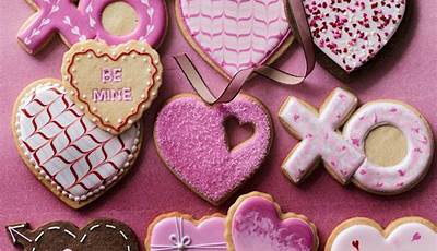 Valentine Key Cookies Decorated