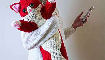Valentine Kitty Pillow Crochet