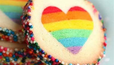 Valentine Rainbow Cookies