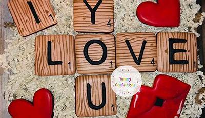 Valentine Scrabble Cookies
