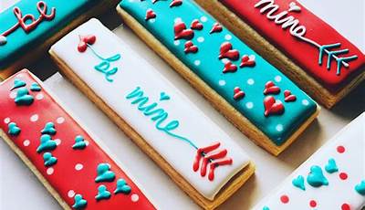 Valentine Stick Cookies Decorated