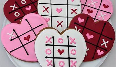 Valentine Sugar Cookies Tic Tac Toe