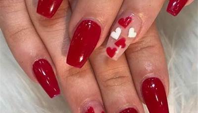 Valentines Day Nails Cherry