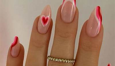 Valentines Day Nails Pink 2023