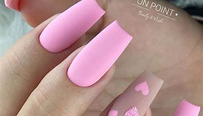 Valentines Day Nails Pink Classy