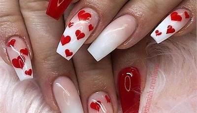 Valentines Nails Acrylic Design