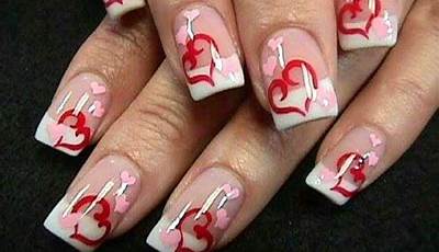 Valentines Nails Designs Cartoon