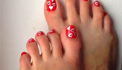 Valentines Nails Designs For Toes