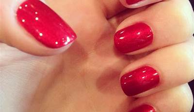 Valentines Nails Red Opi