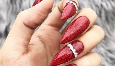 Valentines Nails Red Stiletto