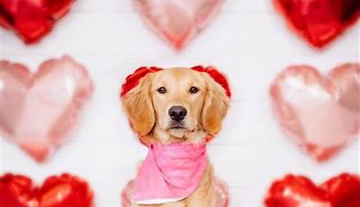 Valentines Photoshoot Dog Outdoor