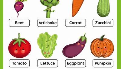 Vegetables Worksheet For Preschool
