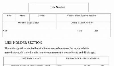 Vehicle Lien Release Letter Sample