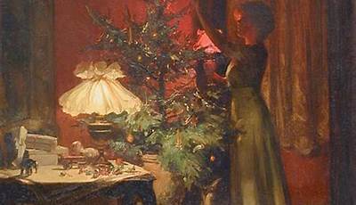 Vintage Christmas Paintings On Canvas