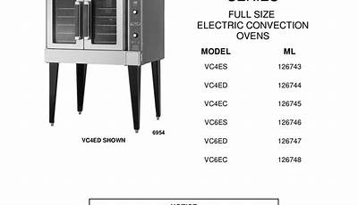 Vulcan Oven Parts Manual
