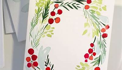 Watercolor Paintings Easy Ideas Christmas Cards