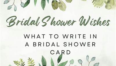 Wedding Shower Thoughts