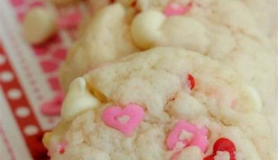 White Chocolate Valentine Cookies