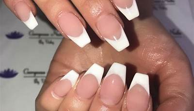 White French Tips Coffin