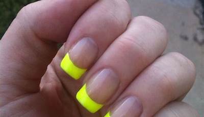 White French Tips With Yellow